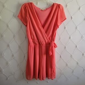 Chiffon Style Romper • Layered • Orange • Size Small-Medium
